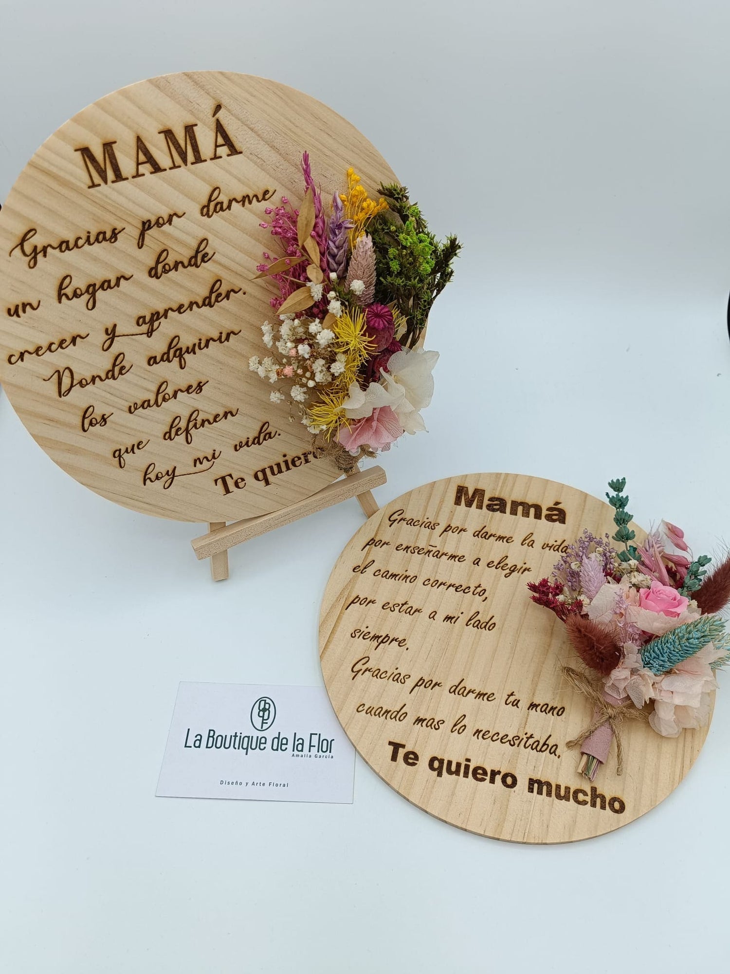 Placas madera personalizadas - La boutique de la Flor