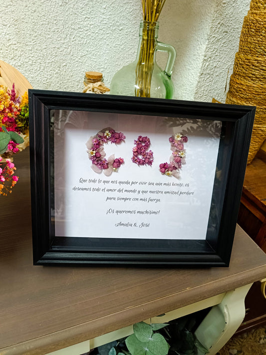 Initial frame preserved flowers