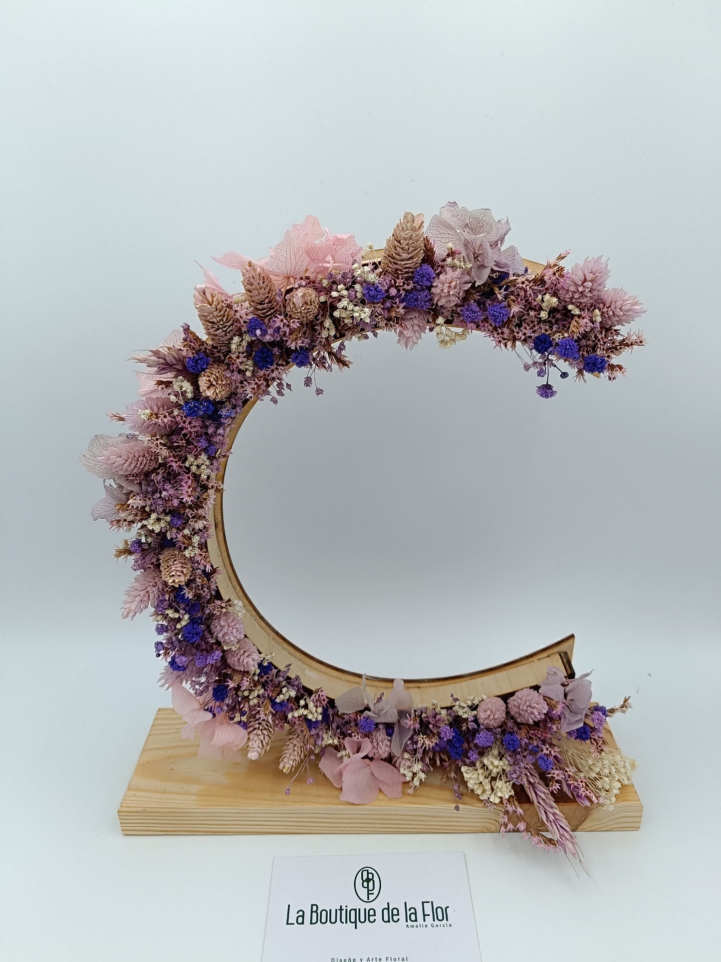 Wooden initials preserved flowers