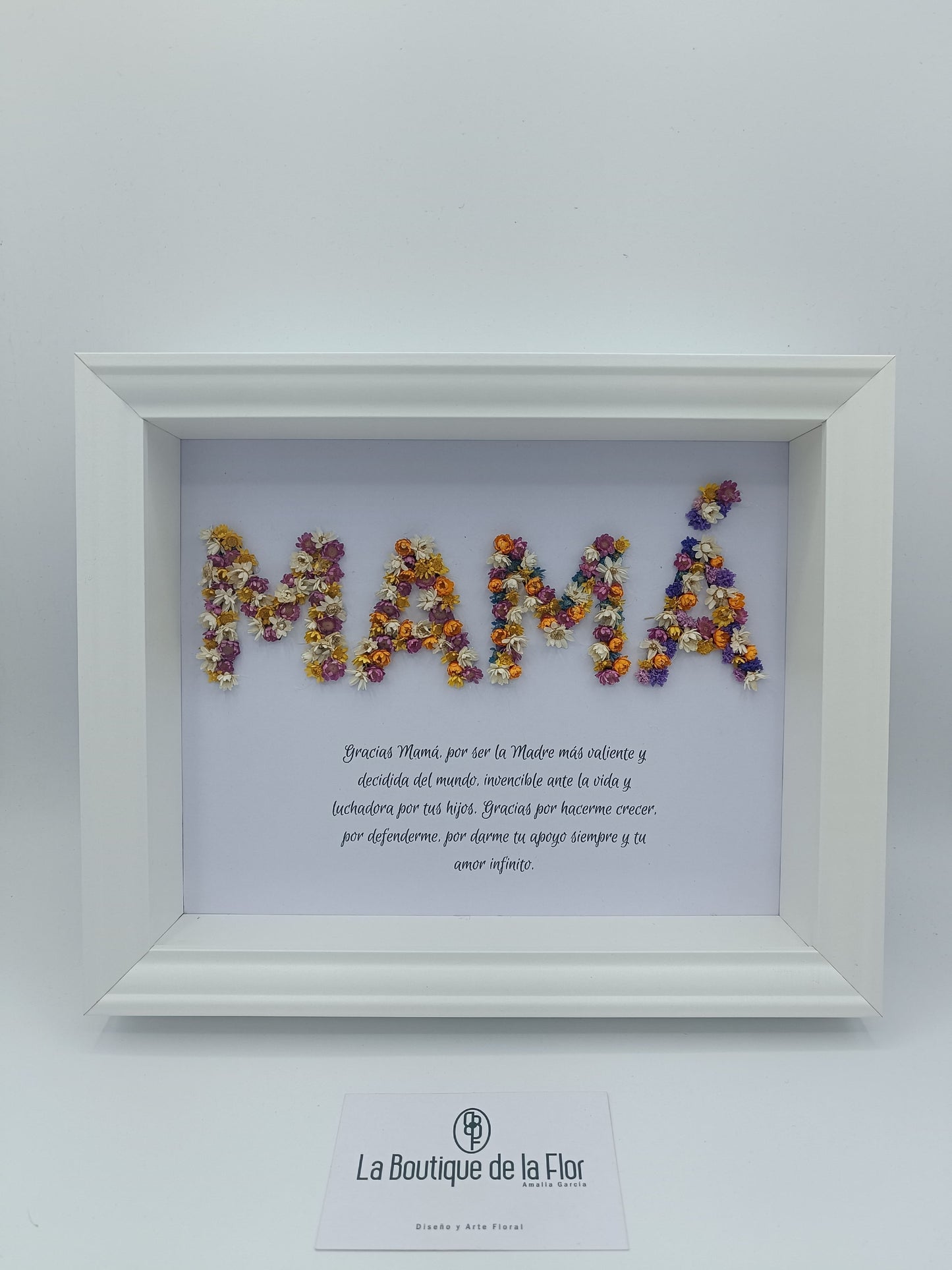 Preserved flower name frame